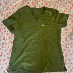 Figs Olive Green Scrub Top